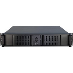 Inter-Tech IPC 2U-2098-SK Rackmount Micro-ATX Case - No Power Supply - Sleek Black Design for Optimal Performance
